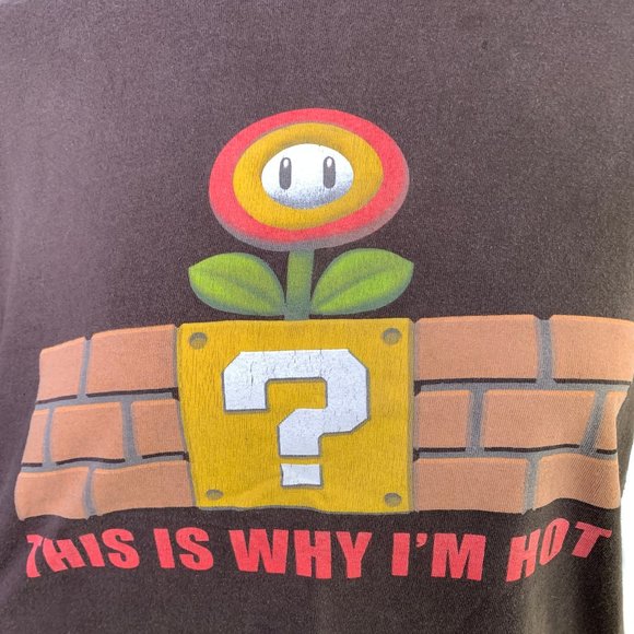 This is Why I'm Hot Mario Shirt Size Unisex L - Picture 2 of 4